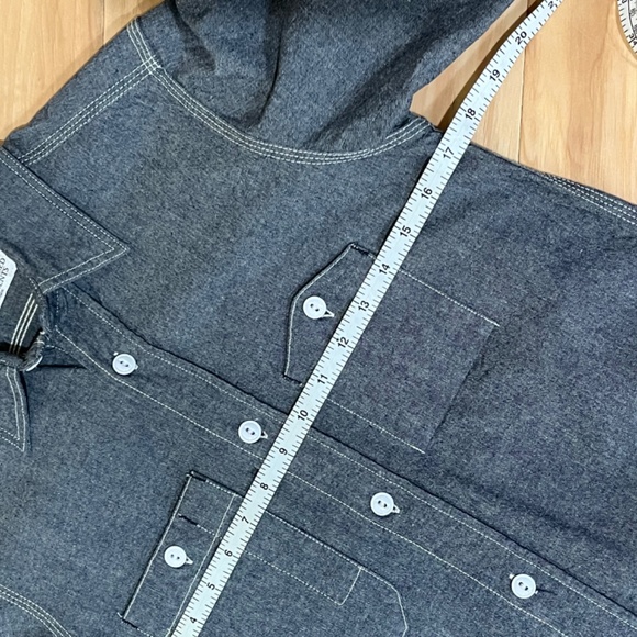 FWK Engineered Garments Dusty Blue Denim Shirt Size 1 - Picture 4 of 7